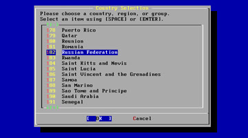 FreeBSD Country Selection